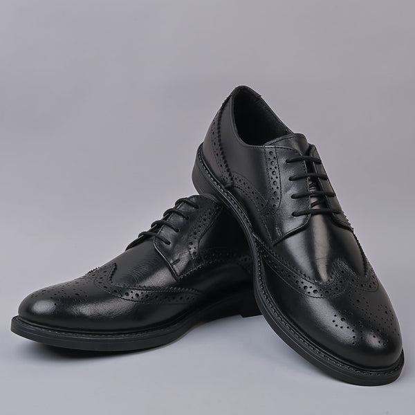 Liverpool Mens Oxford Leather Black Laceup Shoe