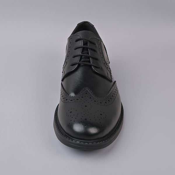 Liverpool Mens Oxford Leather Black Laceup Shoe