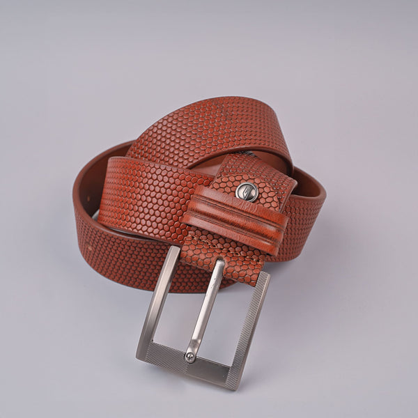 Men's Casual Tan Genuine Leather Stylish Belt