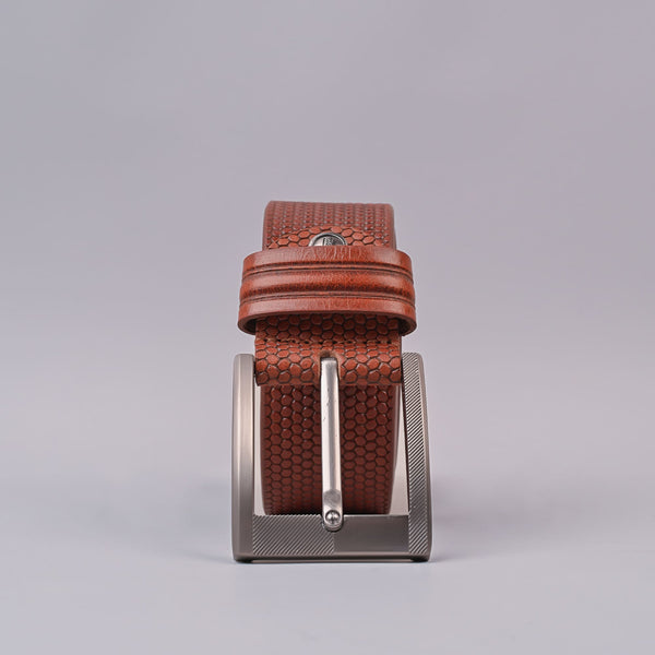 Men's Casual Tan Genuine Leather Stylish Belt