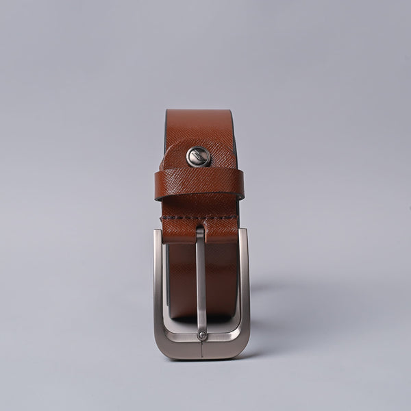 Men's Brown Formal Genuine Leather Belt - Nickel-Free Buckle