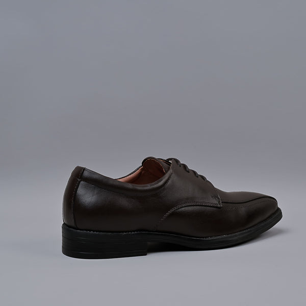 Dark Brown Genuine Leather Derby Shoes