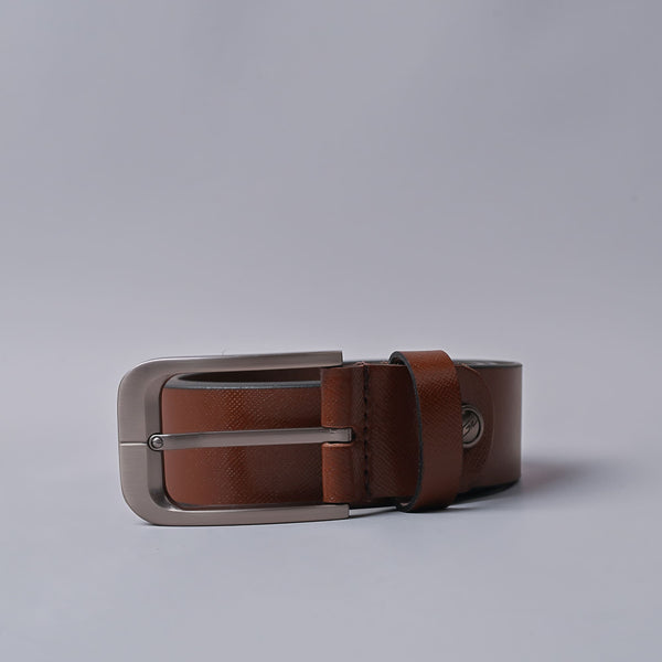 Men's Brown Formal Genuine Leather Belt - Nickel-Free Buckle