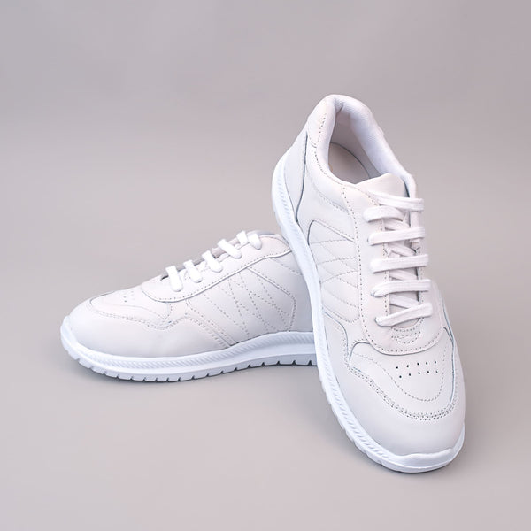 WHITE LACEUP SPORTS - UNISEX ,lace-up School shoes