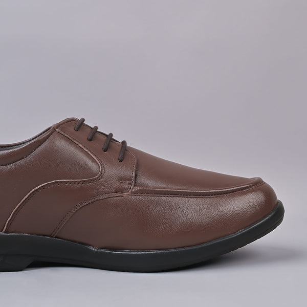 Dave Mens Derby Leather Brown Laceup Shoe