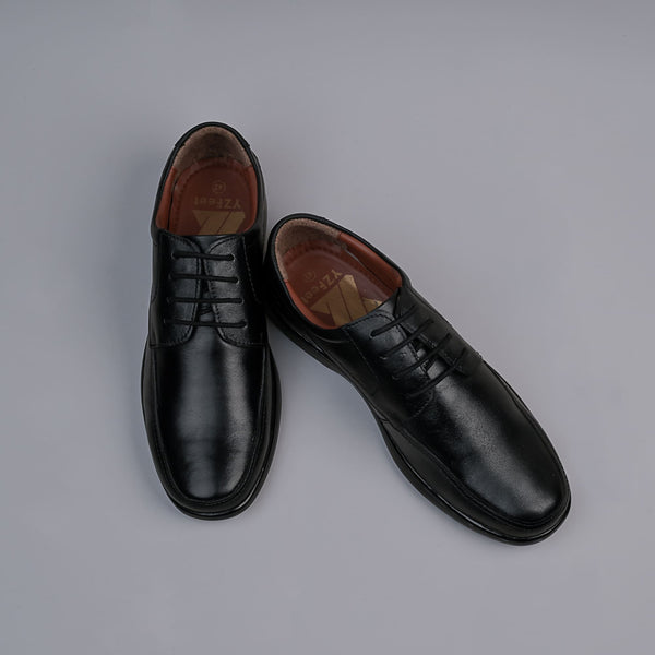 Black Genuine Leather Derby Shoes