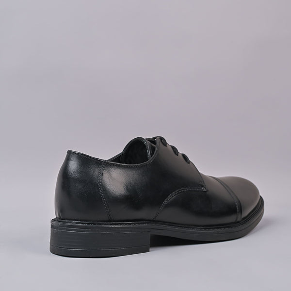 Bristol Mens Derby Leather Black Laceup Shoe