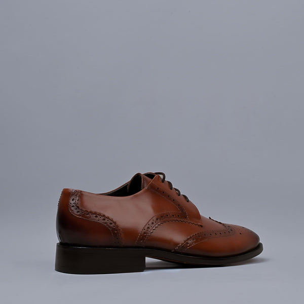 Tan Genuine Leather Derby Brogues