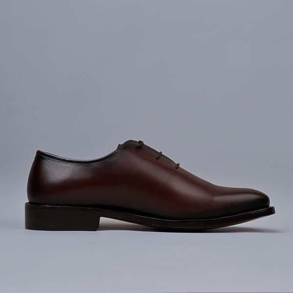 Dark Brown Crushed Genuine Leather Shoes