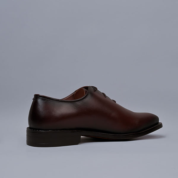 Dark Brown Crushed Genuine Leather Shoes