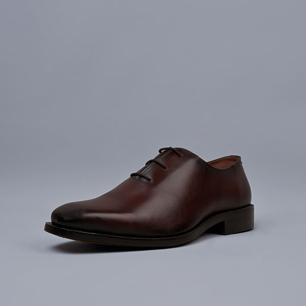 Dark Brown Crushed Genuine Leather Shoes