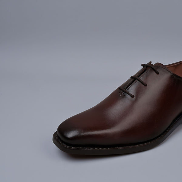 Dark Brown Crushed Genuine Leather Shoes