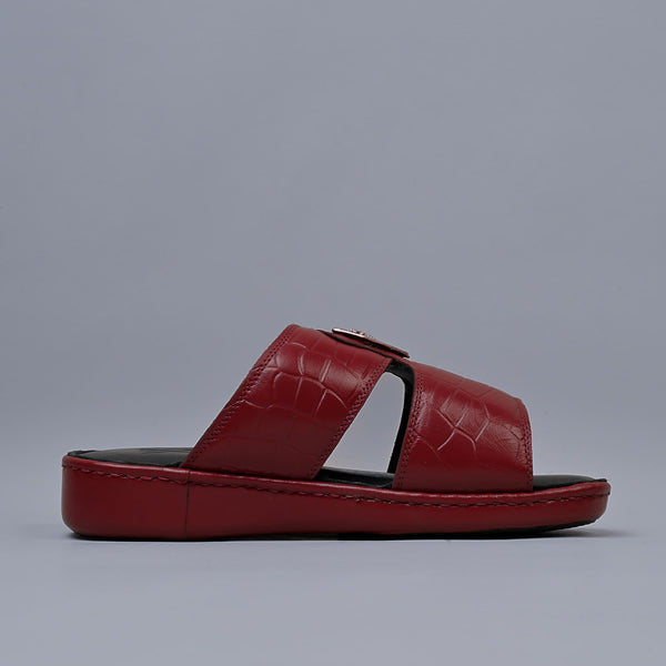 Genuine Leather Arabic Sandals Red