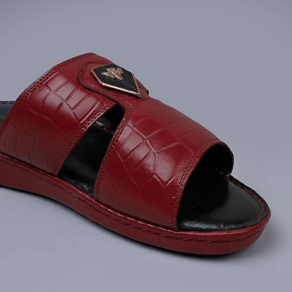 Genuine Leather Arabic Sandals Red