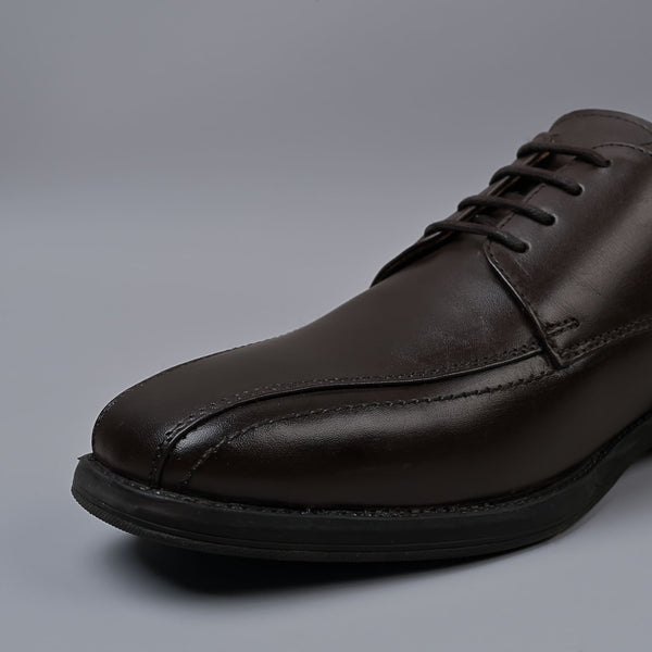 Dark Brown Genuine Leather Derby Shoes