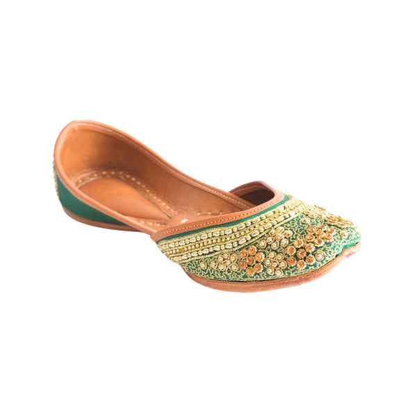 Green Color Punjabi Jutti