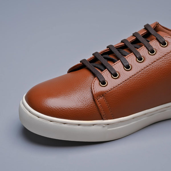 Brown Genuine Leather Sneakers